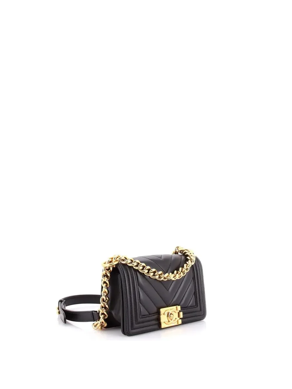 Chanel Boy Flap Bag Chevron Calfskin #303906C49B